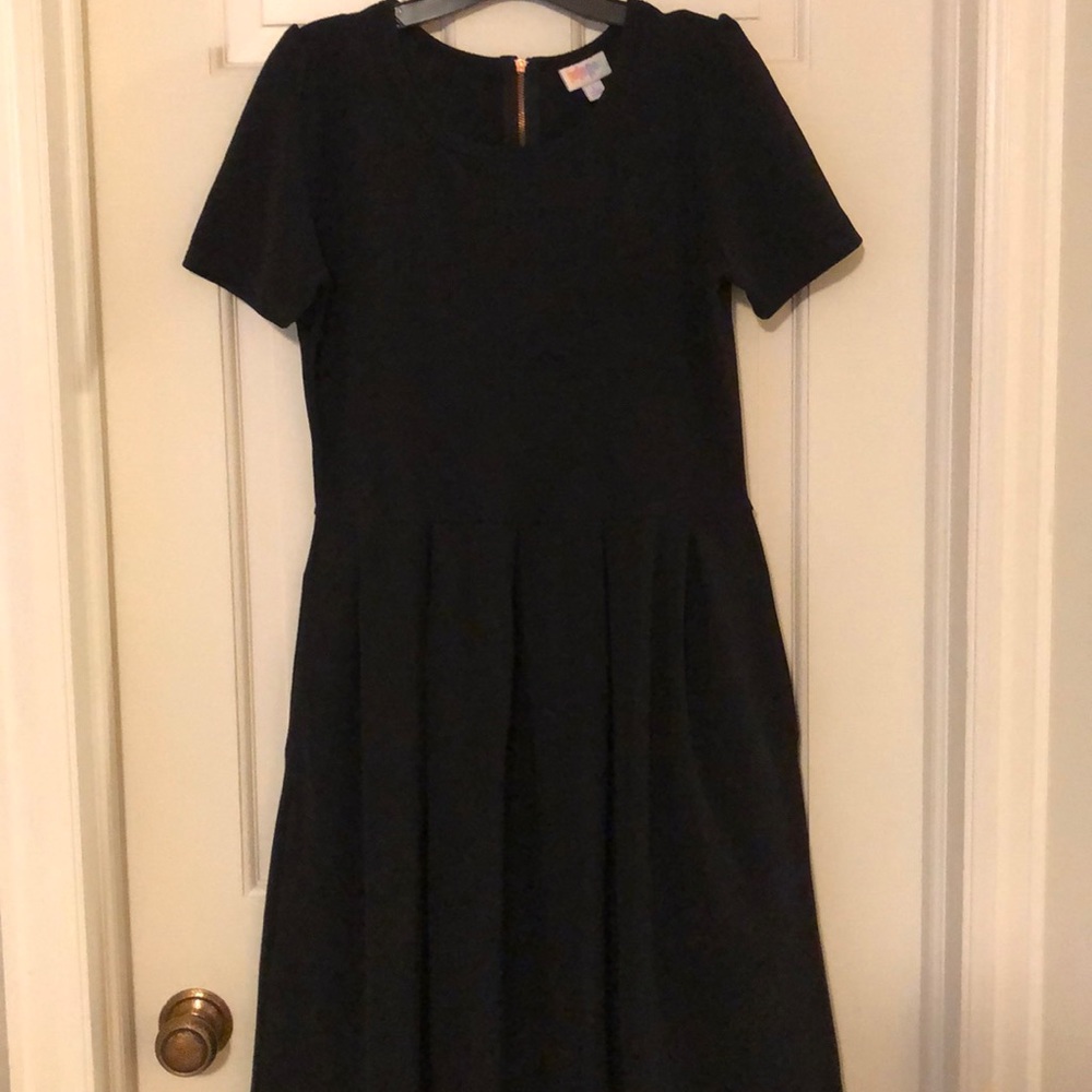 Black Lularoe Amelia Dress - sz L